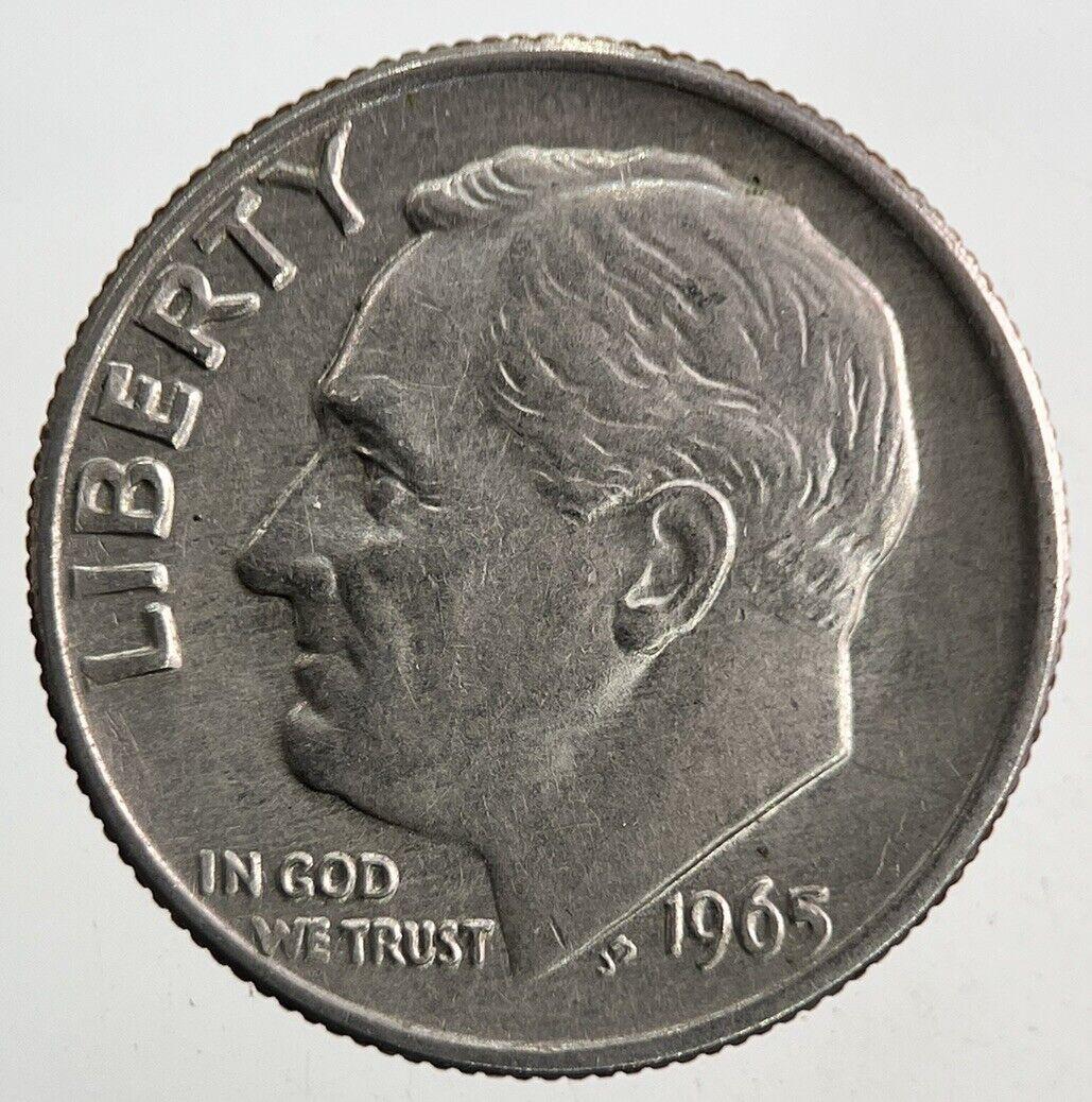 1965 US USA Roosevelt Dime Coin | Fine Collectable Grade