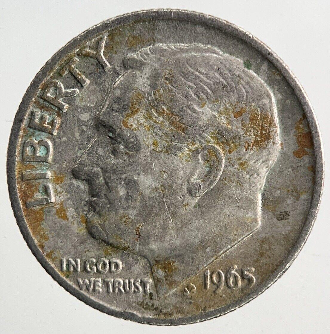 1965 US USA Roosevelt Dime Coin | Fine Collectable Grade