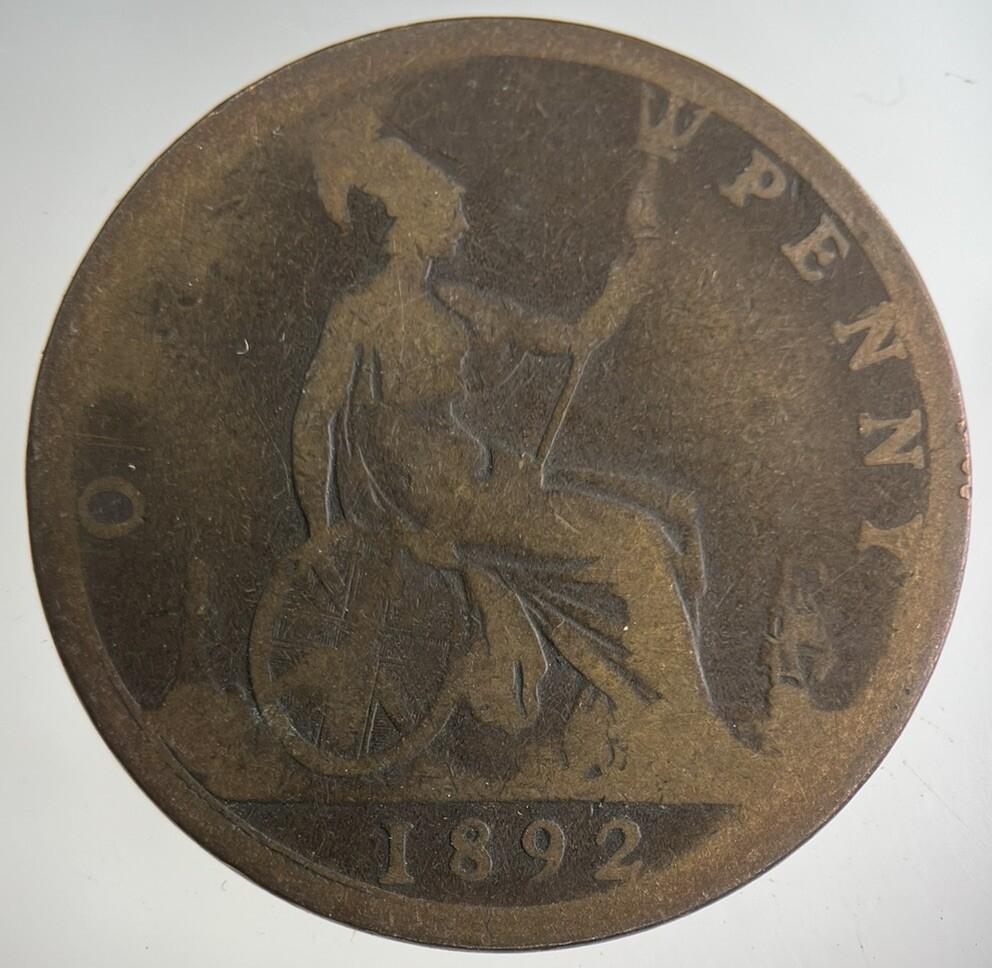 1892 Victoria One Penny Coin | Collectable Grade