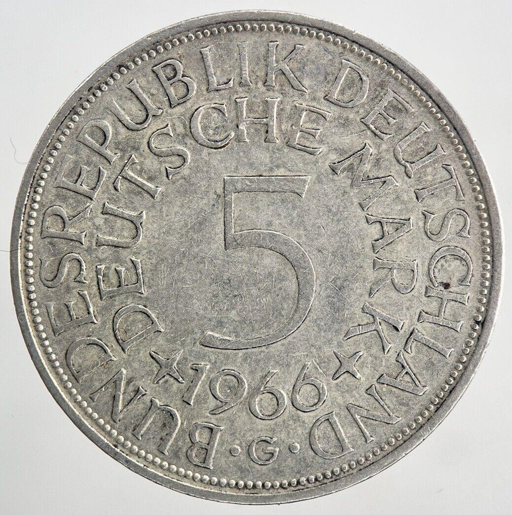 1966-G Germany 5 Mark Silver Coin | Very High Grade