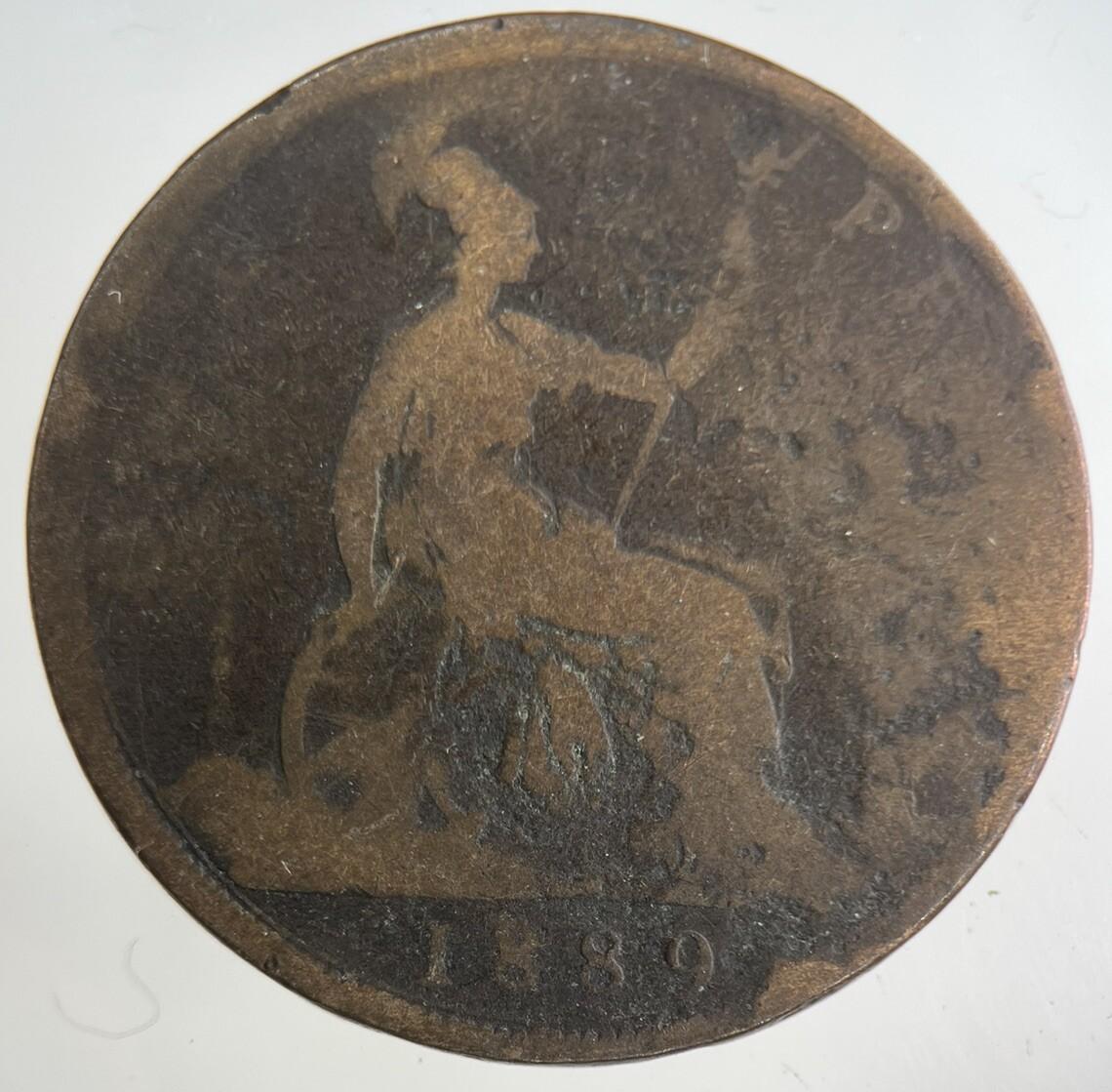 1889 Victoria One Penny Coin | Collectable Grade