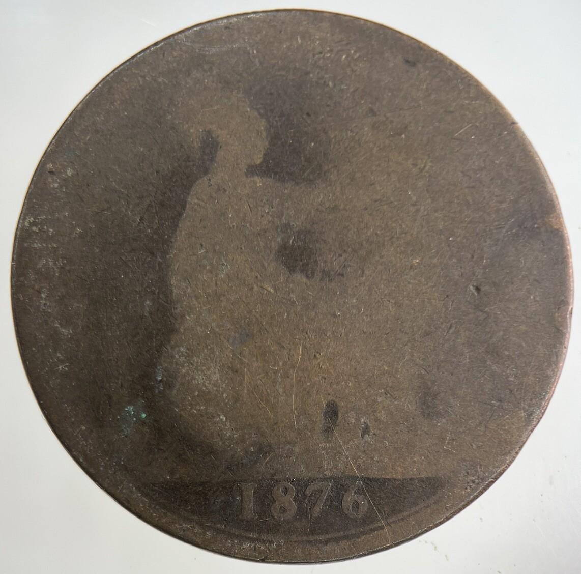 1876 Victoria One Penny Coin | Collectable Grade