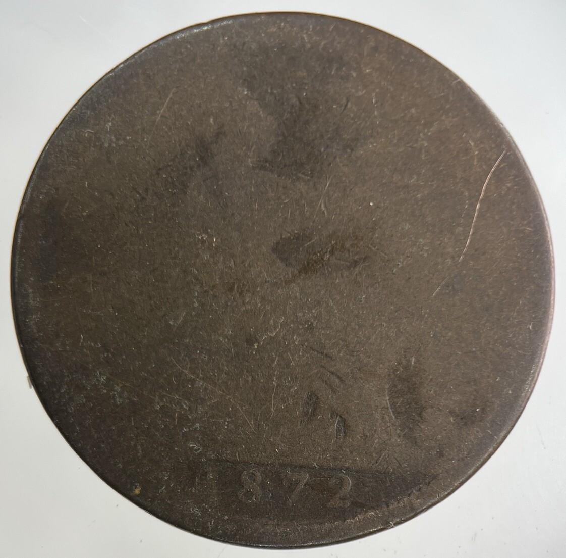 1872 Victoria One Penny Coin | Collectable Grade