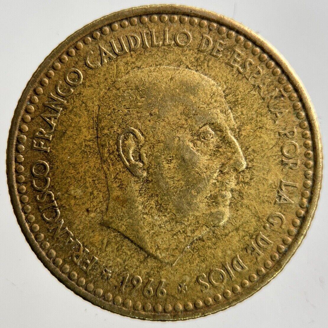 1966 Spain 1 Peseta Coin | Fine Collectable Grade