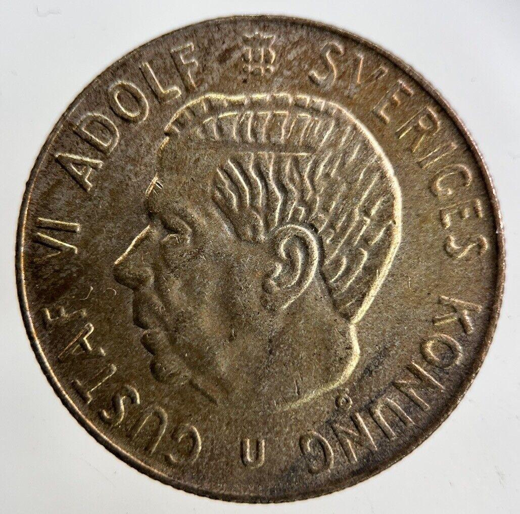 1966 Sweden 1 Krona Silver Coin | Fine Collectable Grade