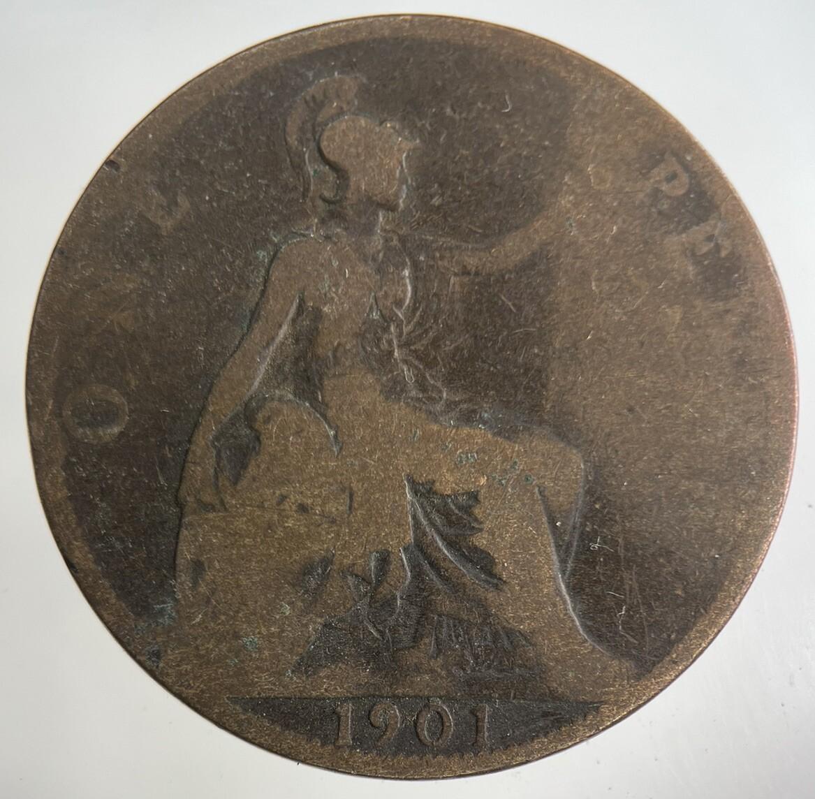 1901 Victoria One Penny Coin | Collectable Grade