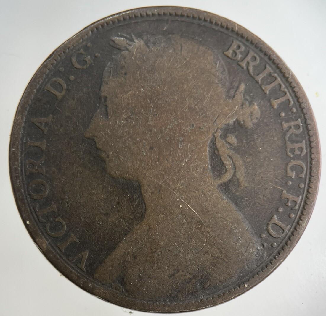 1890 Victoria One Penny Coin | Collectable Grade