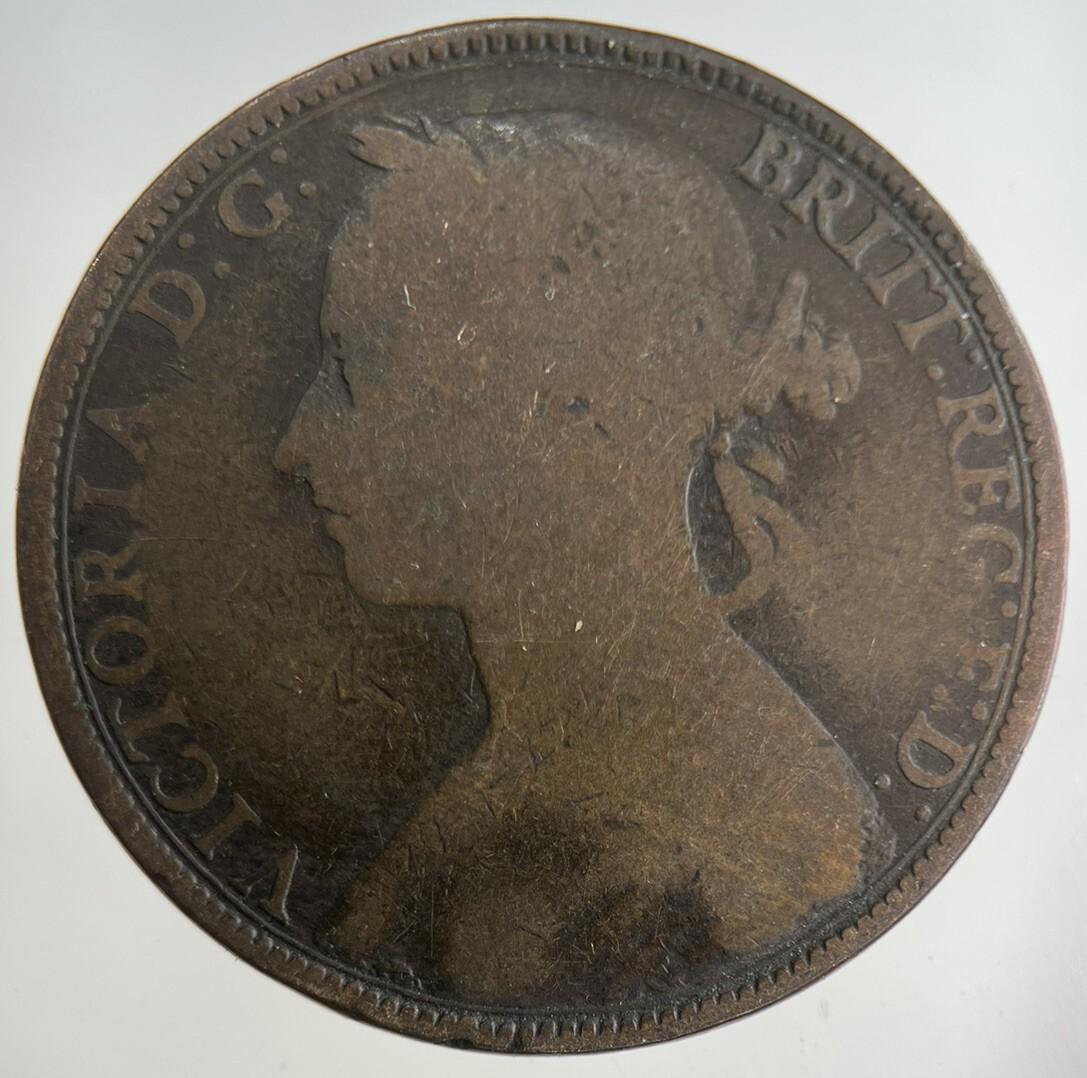 1893 Victoria One Penny Coin | Collectable Grade