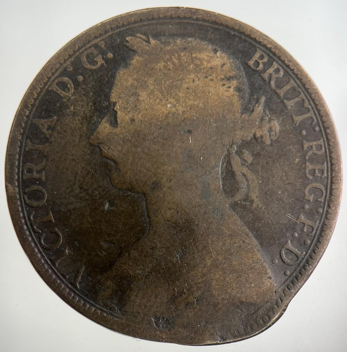 1890 Victoria One Penny Coin | Collectable Grade