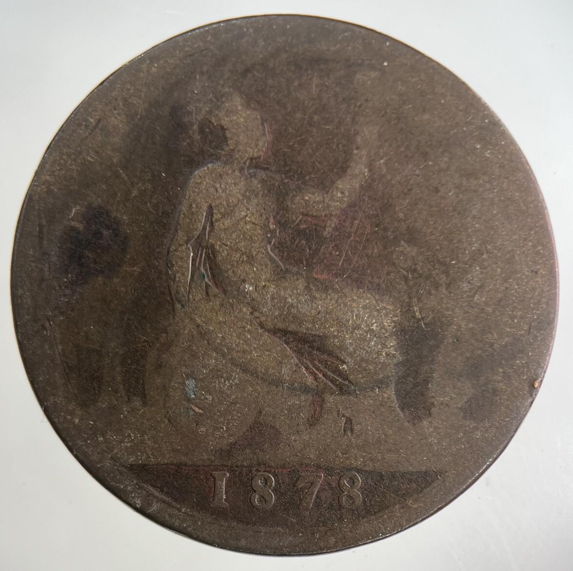 1878 Victoria One Penny Coin | Collectable Grade