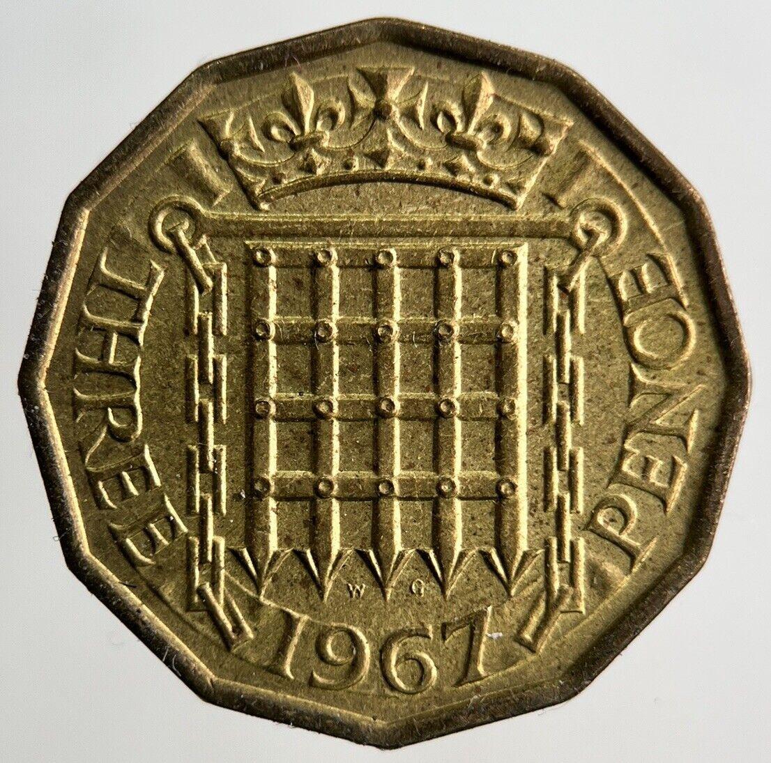 1967 Elizabeth II 2nd Brass Threepence Coin | Very High Grade