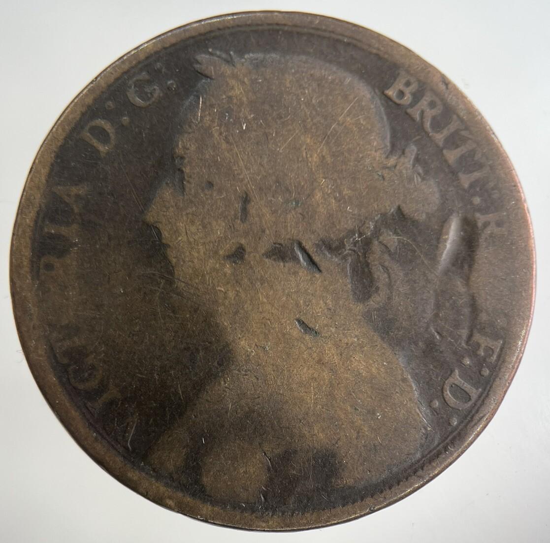 1890 Victoria One Penny Coin | Collectable Grade