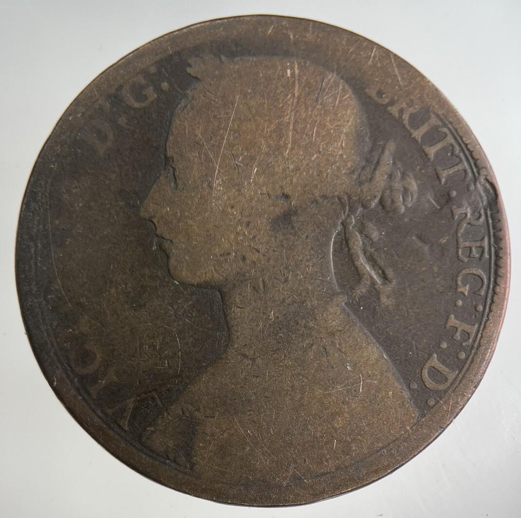 1893 Victoria One Penny Coin | Collectable Grade