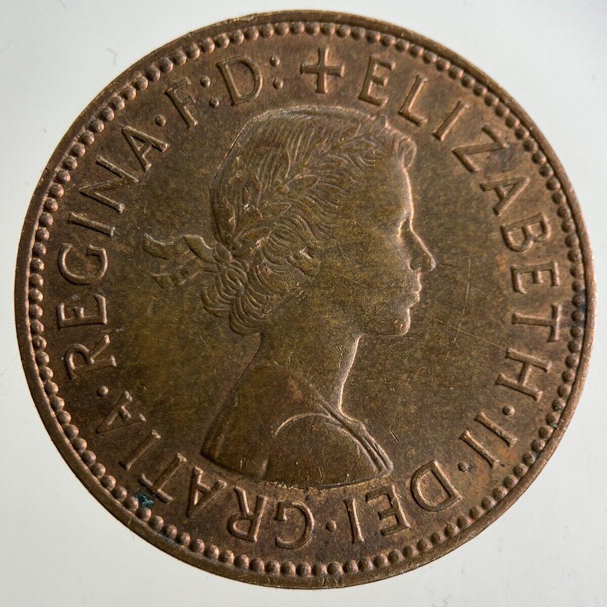 1967 Elizabeth II 2nd Half-Penny Coin | Very Fine Grade
