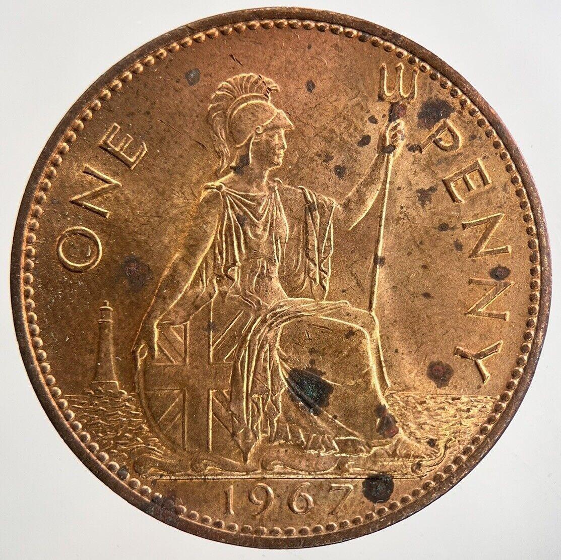 1967 Elizabeth II 2nd One Penny Coin | Very Fine Grade