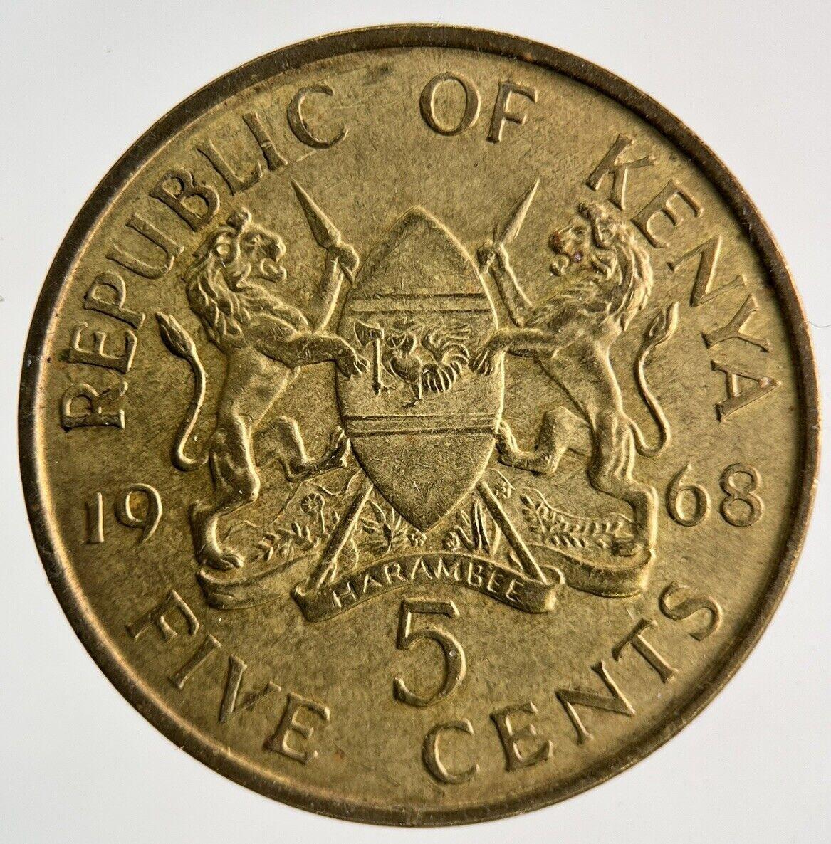 1968 Africa Kenya 5 Cents Coin | Fine Collectable Grade
