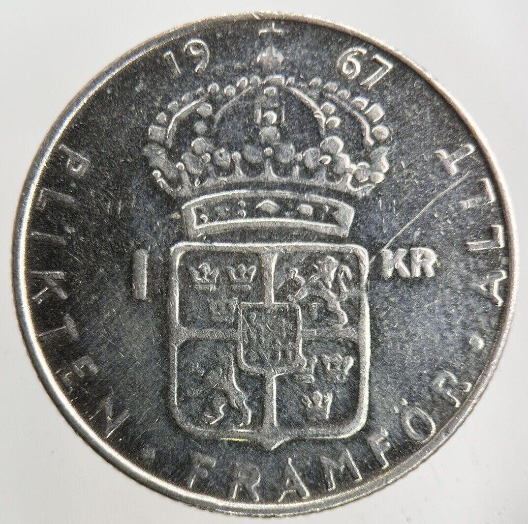 1967 Sweden 1 Krona Silver Coin | Fine Collectable Grade