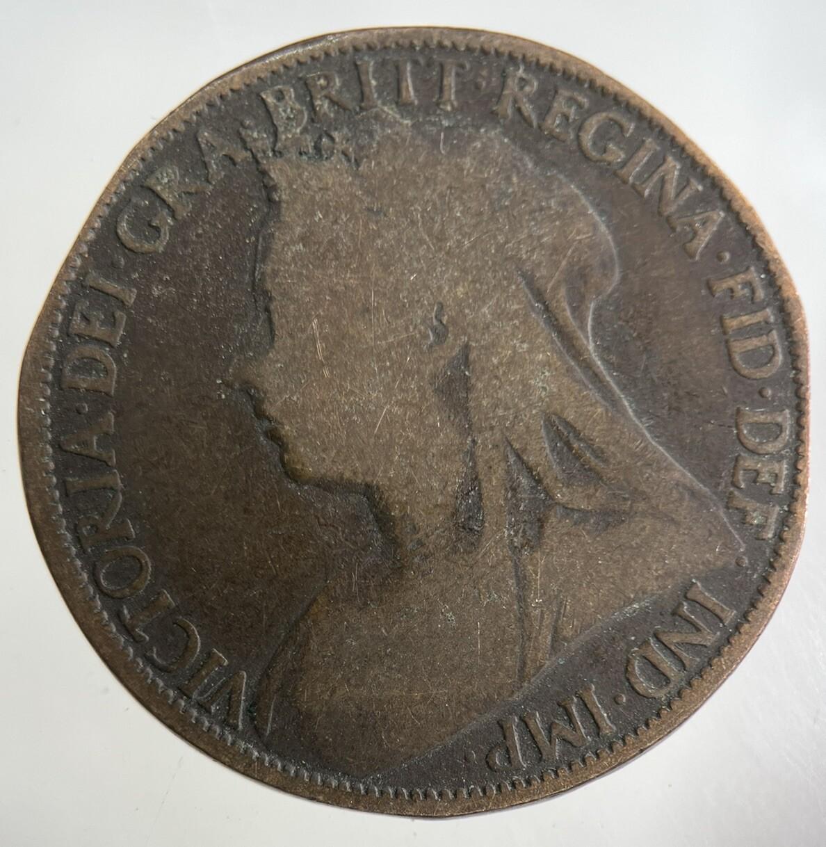 1896 Victoria One Penny Coin | Collectable Grade