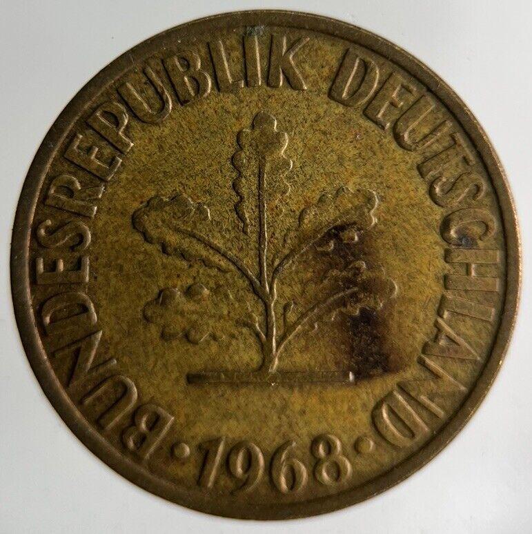 1968 Germany 10 Pfennig Coin | Fine Collectable Grade