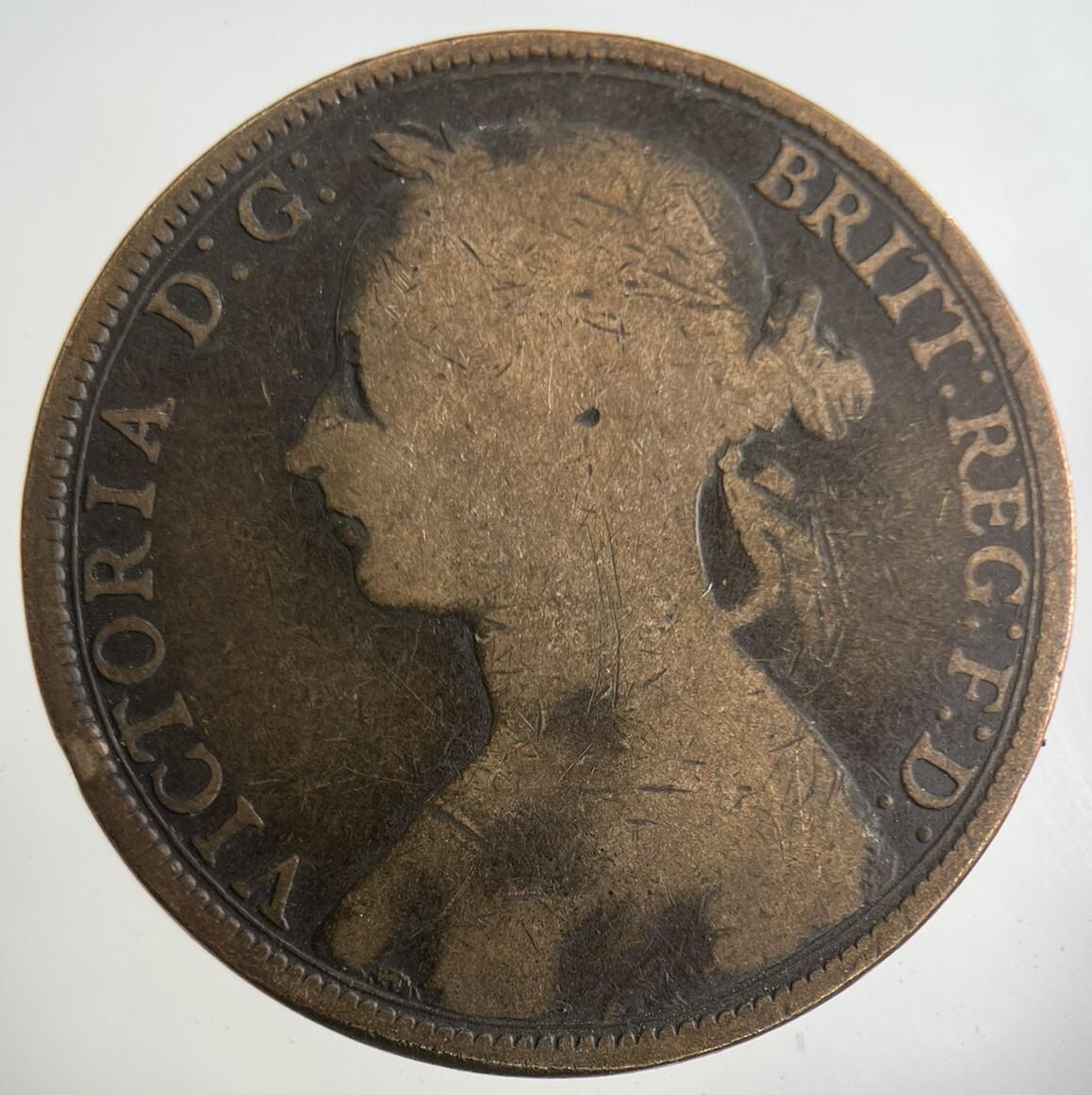 1889 Victoria One Penny Coin | Collectable Grade