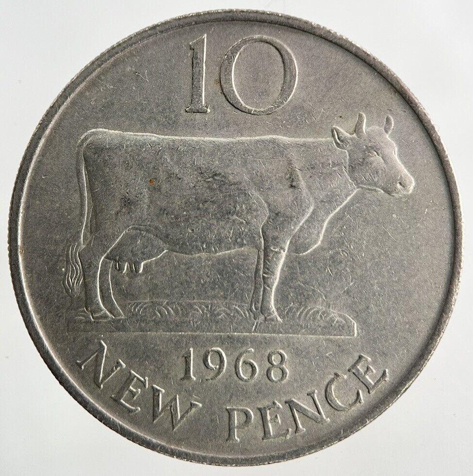 1968 Guernsey 10p Ten-Pence Coin | Fine Collectable Grade