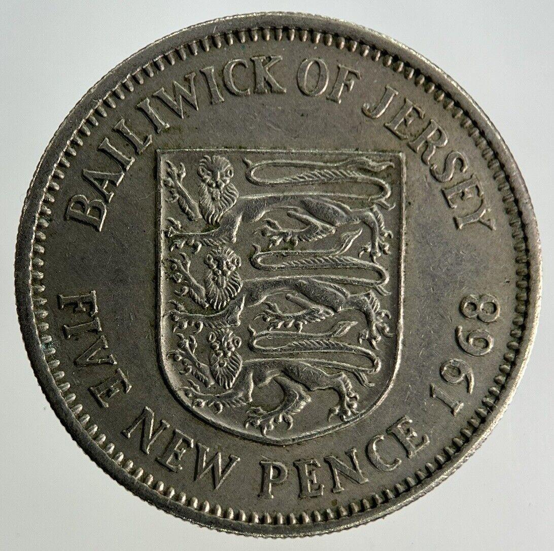 1968 Jersey 5p Five-Pence Coin | Fine Collectable Grade