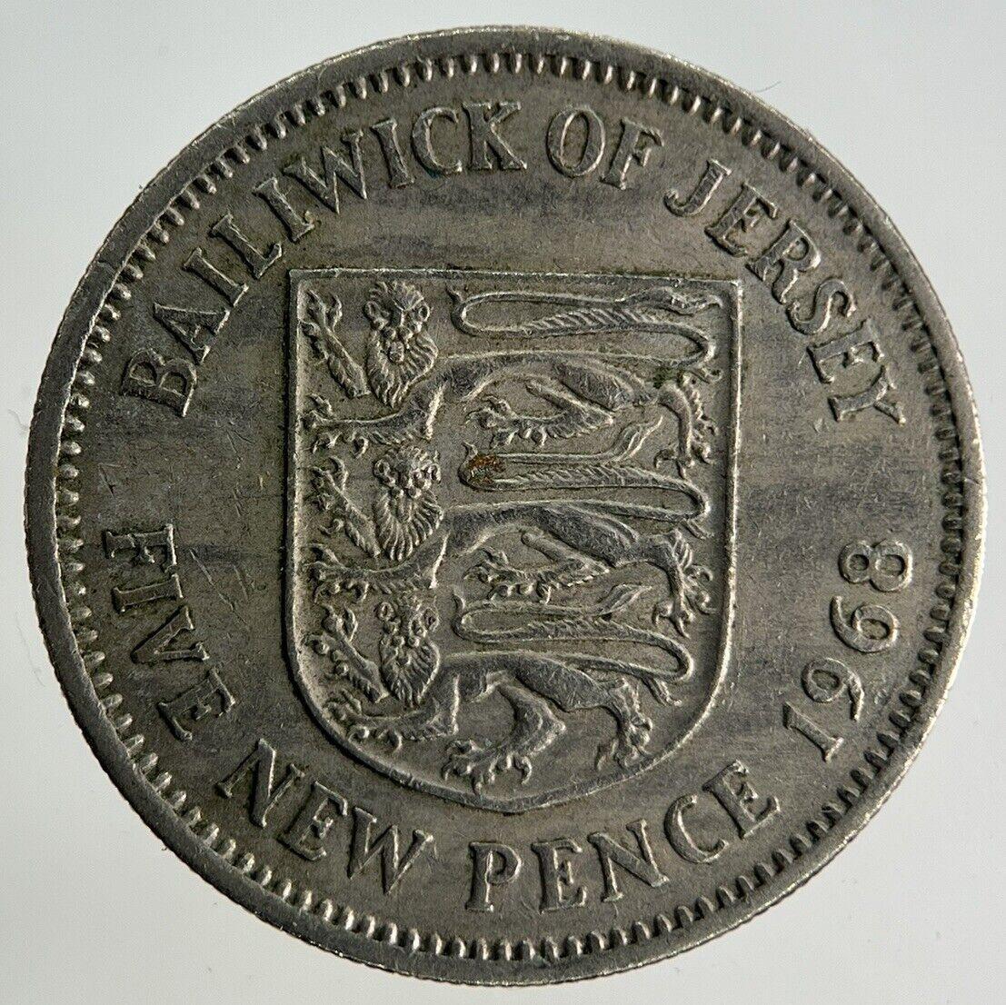 1968 Jersey 5p Five-Pence Coin | Fine Collectable Grade