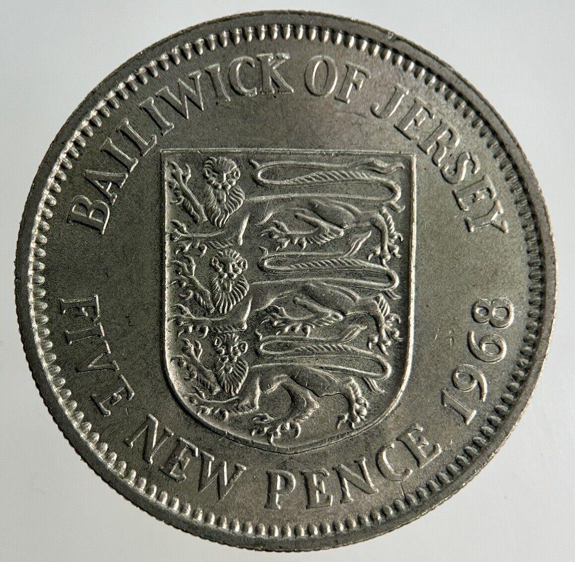 1968 Jersey 5p Five-Pence Coin | Fine Collectable Grade