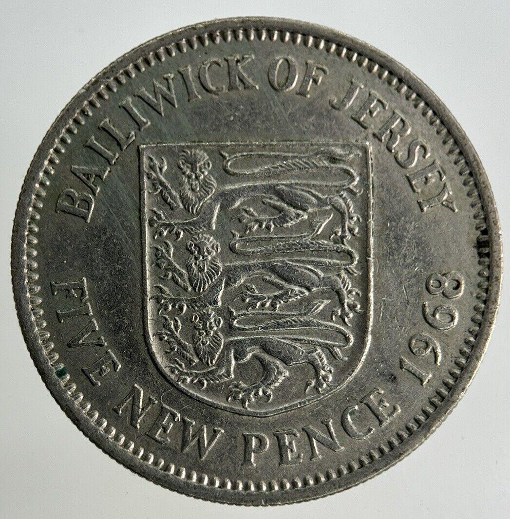 1968 Jersey 5p Five-Pence Coin | Fine Collectable Grade