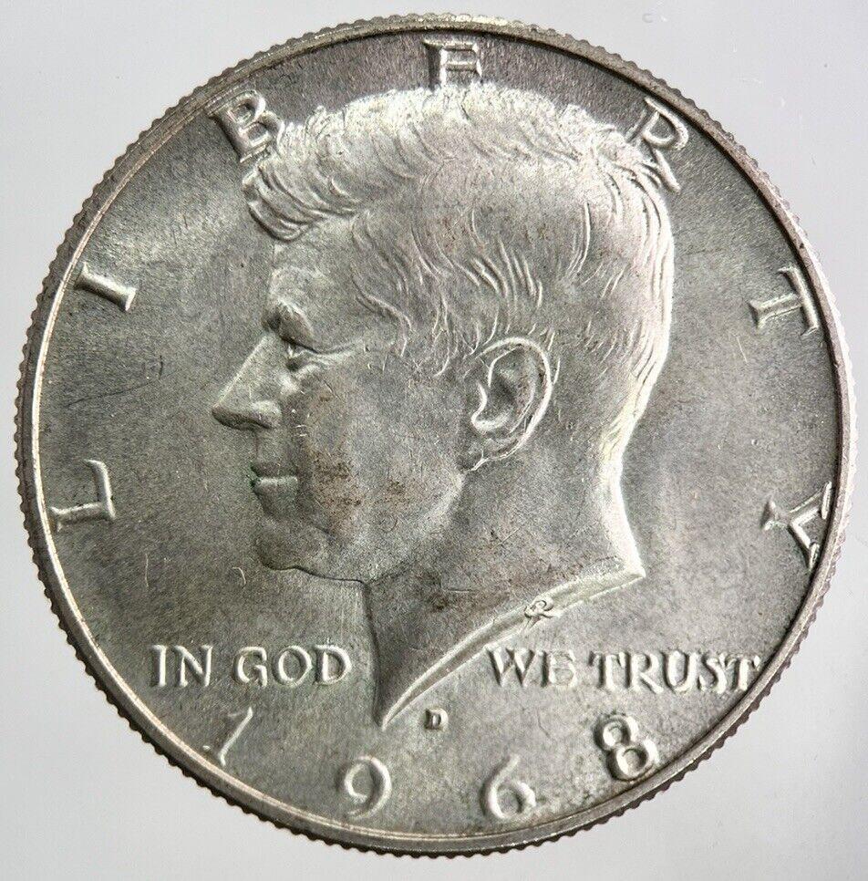 1968-D US USA Kennedy Half Dollar Silver Coin | Very High Grade
