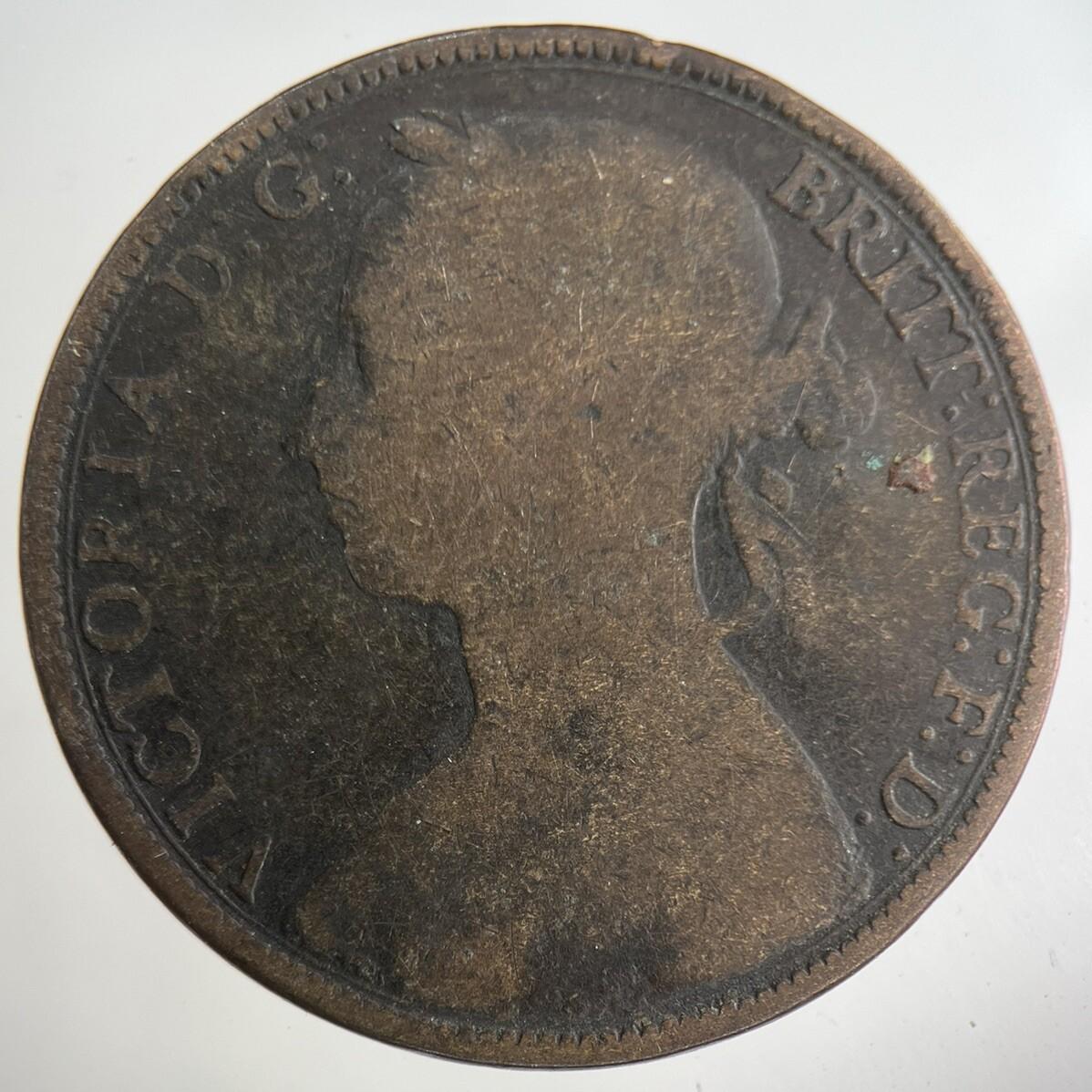 1887 Victoria One Penny Coin | Collectable Grade