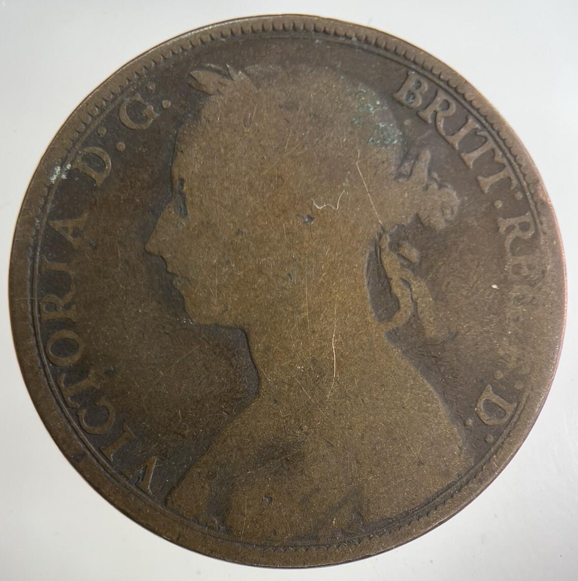 1891 Victoria One Penny Coin | Collectable Grade