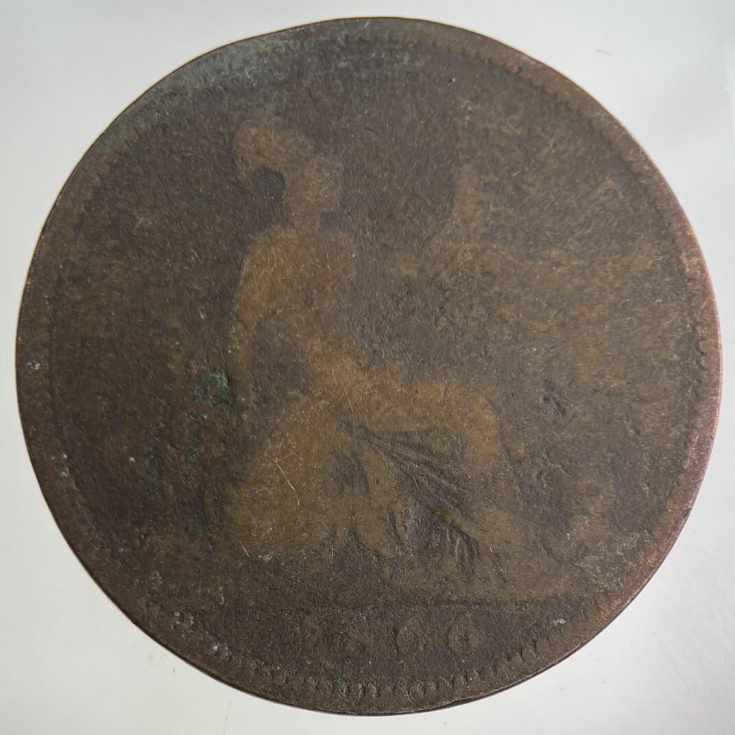 1866 Victoria One Penny Coin | Collectable Grade