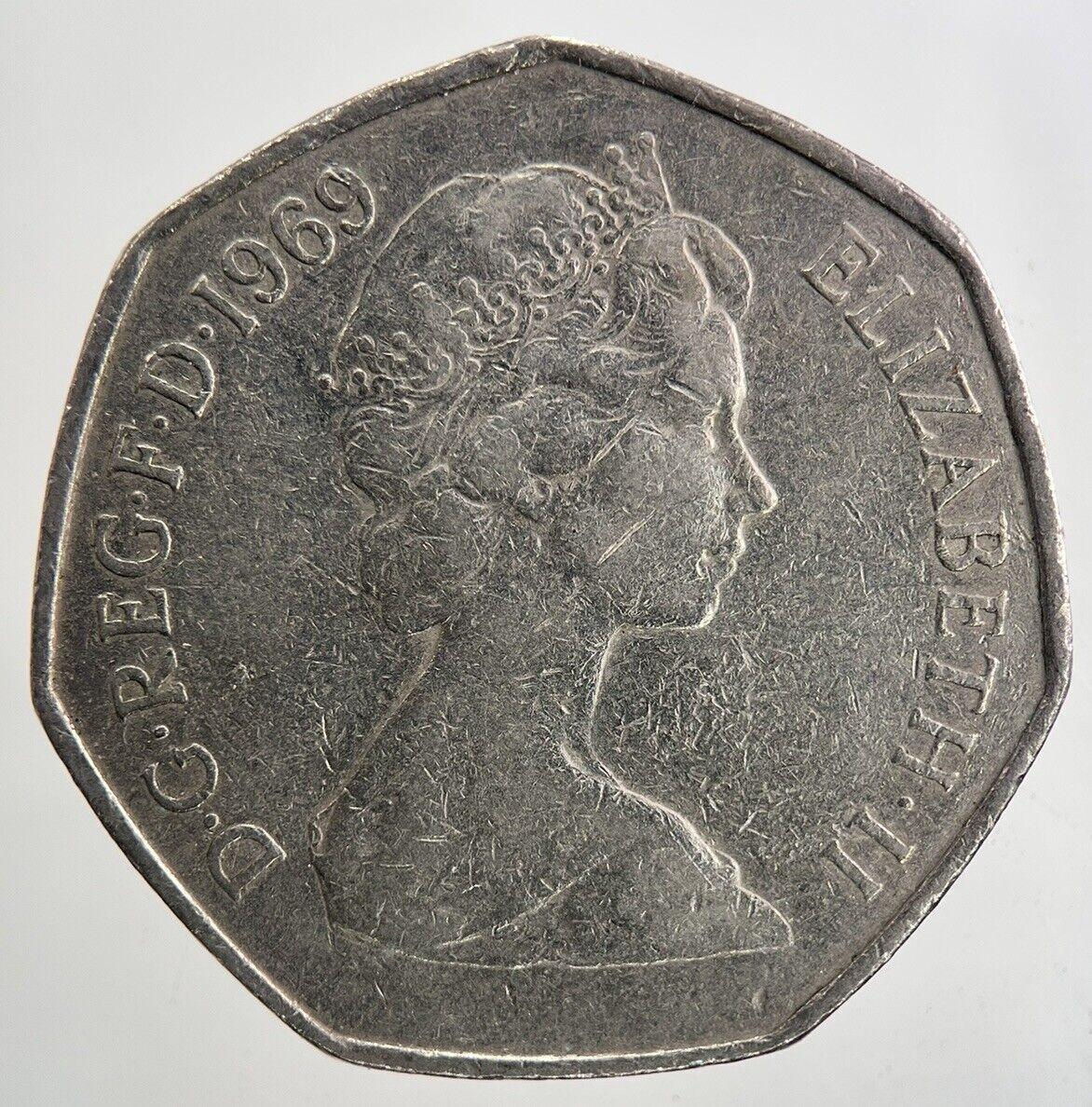 1969 Elizabeth II 2nd 50p 50 Fifty-Pence Coin | Fine Collectable Grade