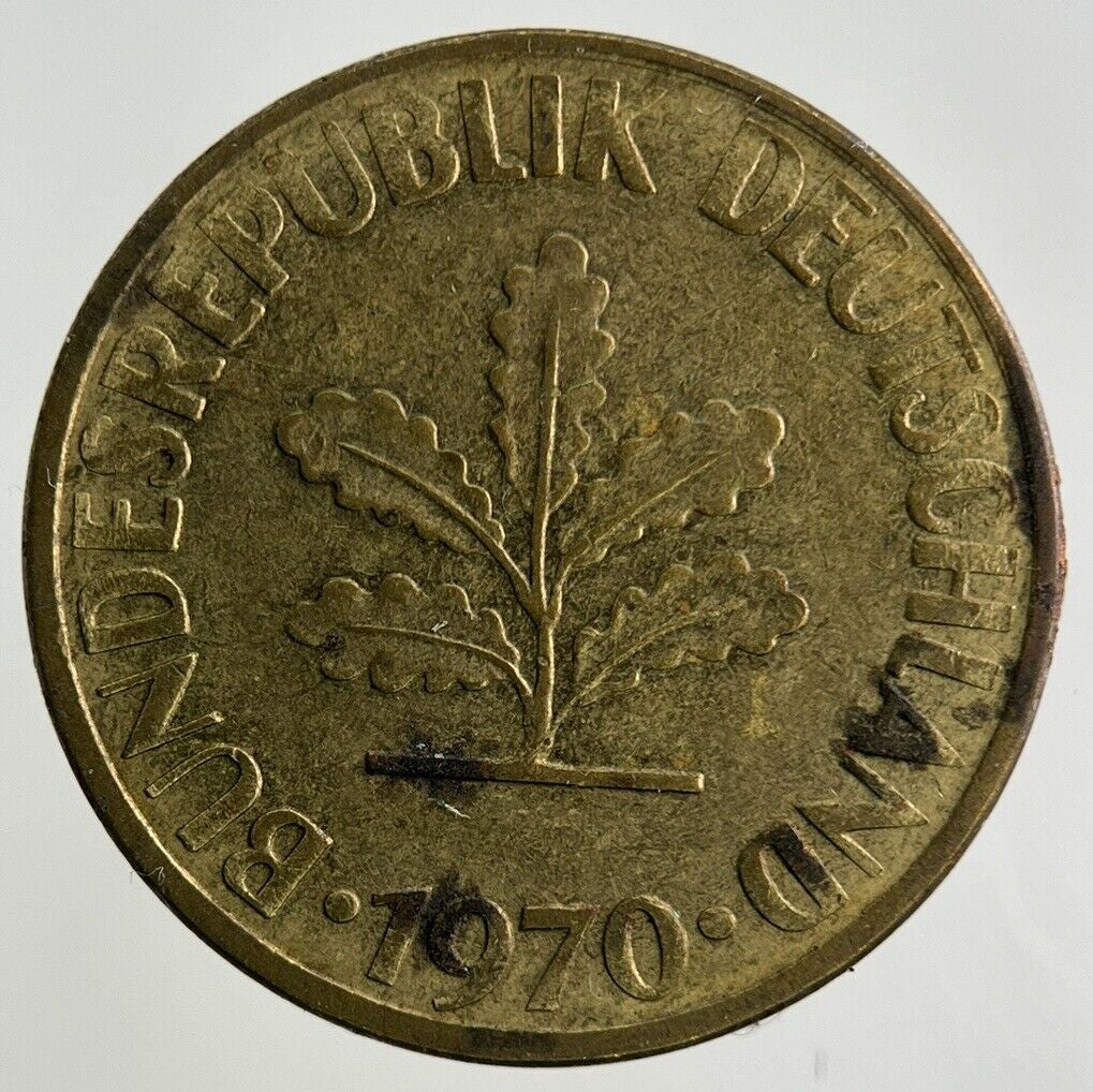 1970 Germany 10 Pfennig Coin | Fine Collectable Grade