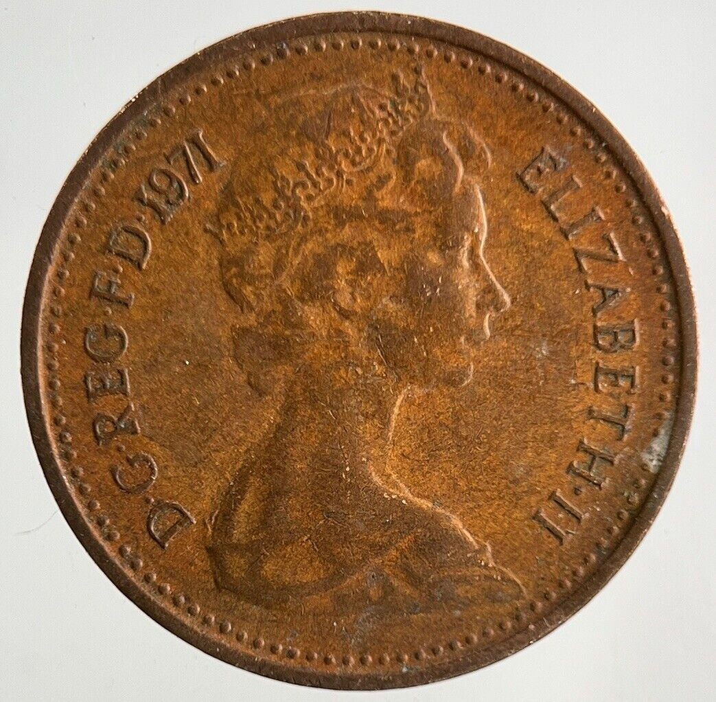 1971 Elizabeth II 2nd New 1/2 Half-Penny Coin | Fine Collectable Grade