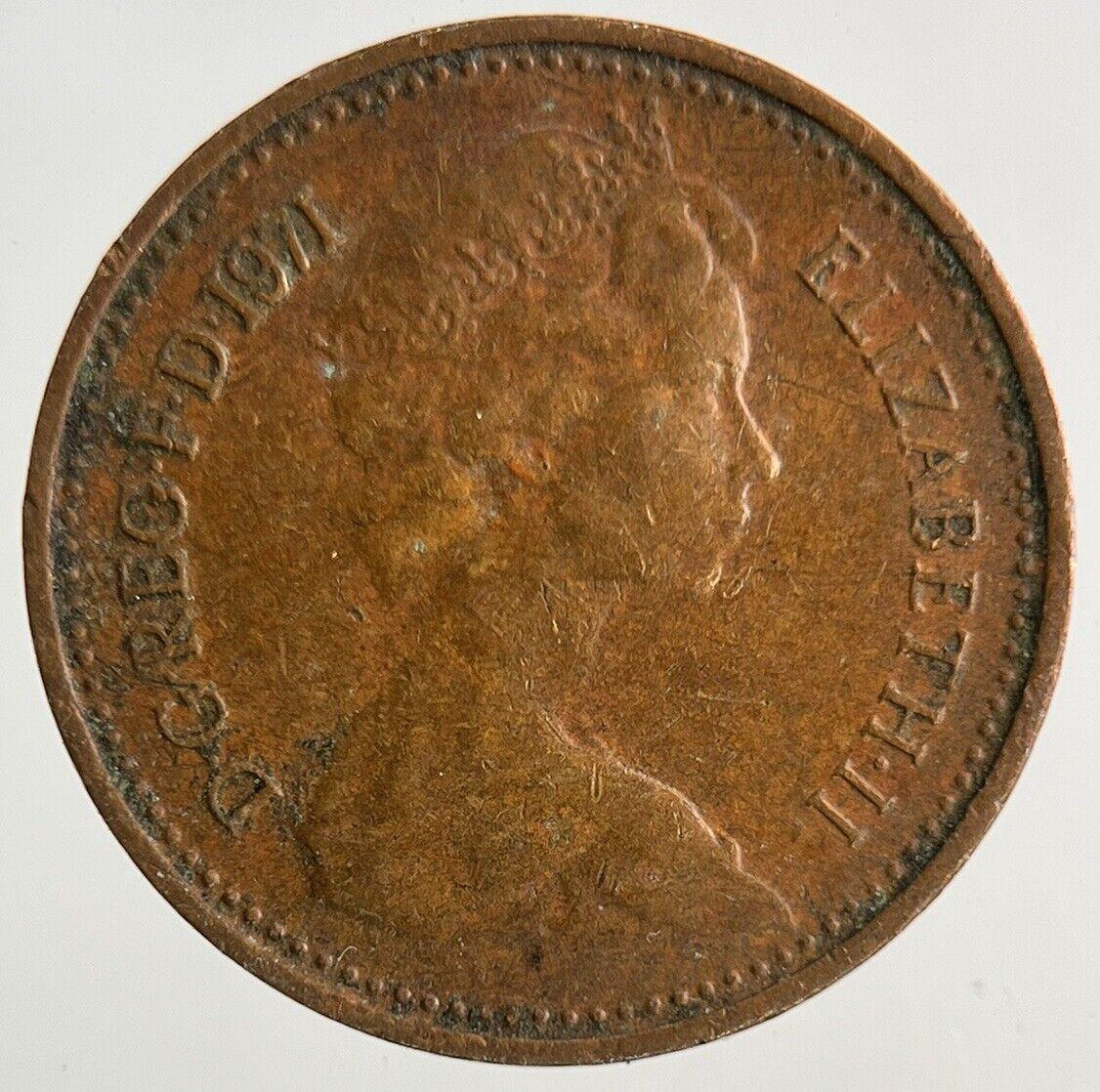 1971 Elizabeth II 2nd New 1/2 Half-Penny Coin | Fine Collectable Grade