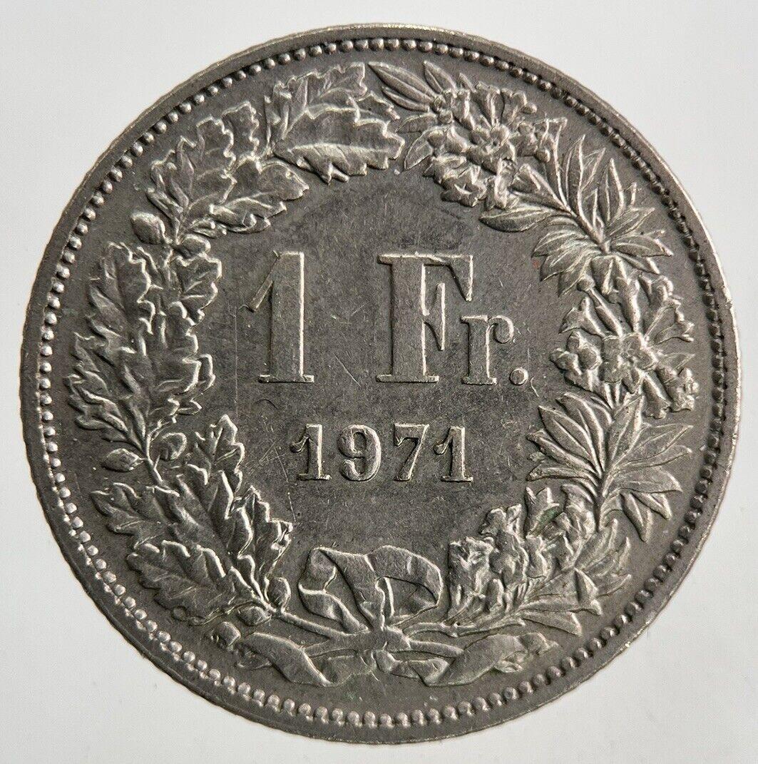1971 Switzerland Swiss 1 Franc Coin | Fine Collectable Grade