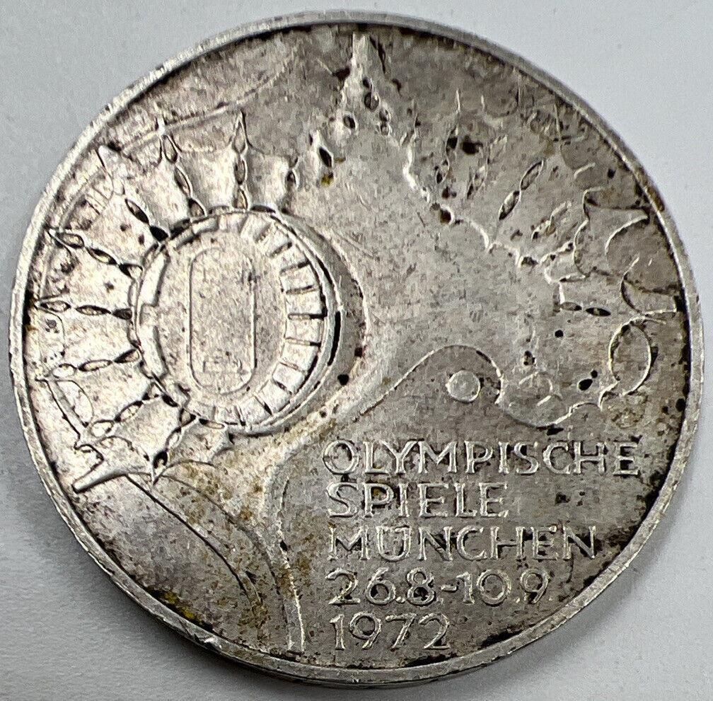 1972-F Germany 10 Marks Olympics Silver Coin | Fine Collectable Grade | a161