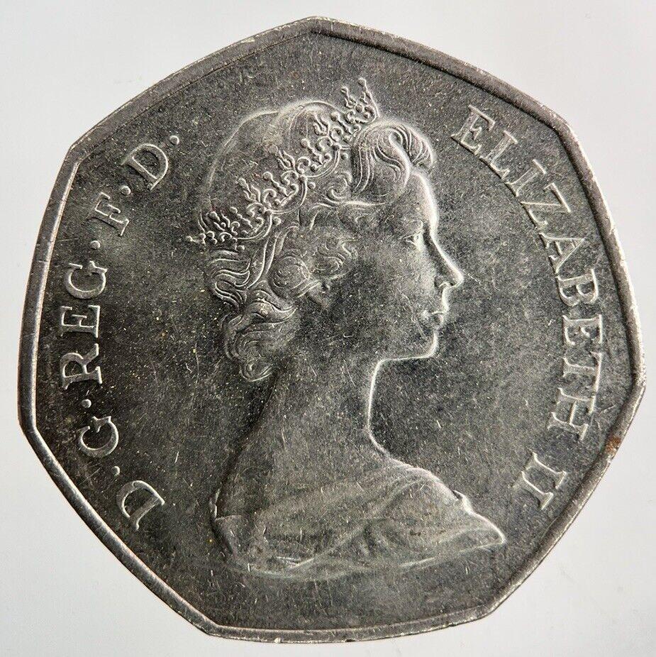 1973 Elizabeth II 2nd Hands 50p Fifty-Pence Coin | Very High Grade