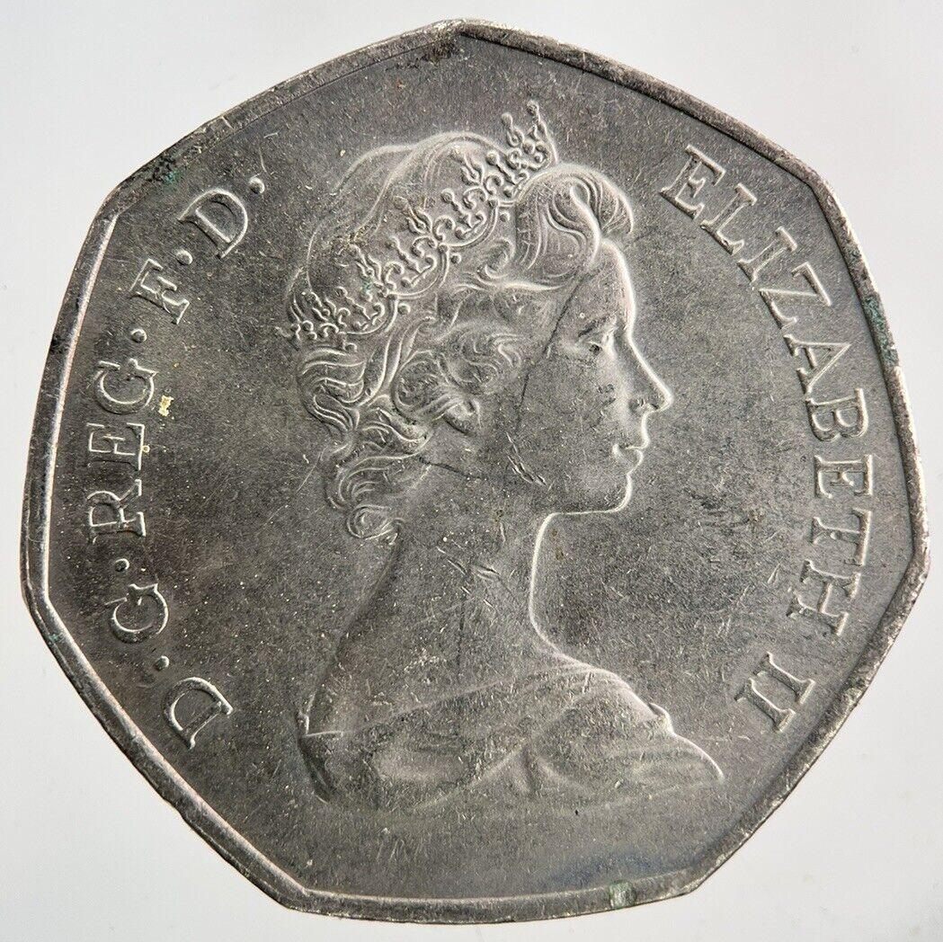 1973 Elizabeth II 2nd Hands 50p Fifty-Pence Coin | Very High Grade