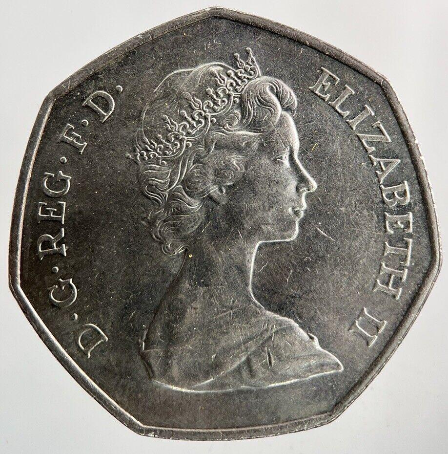 1973 Elizabeth II 2nd Hands 50p Fifty-Pence Coin | Very High Grade