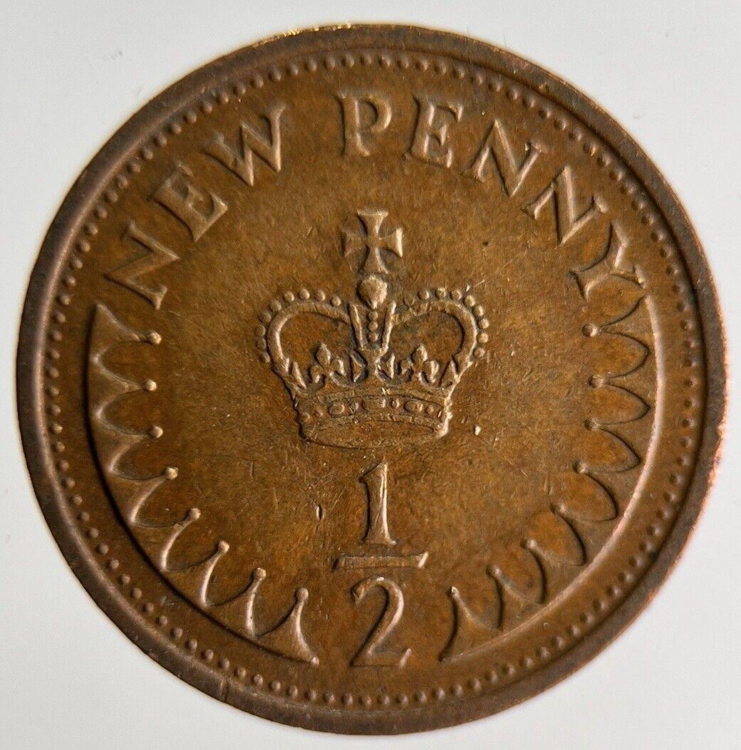 1974 Elizabeth II 2nd New Half 1/2 Penny Coin | Very High Grade