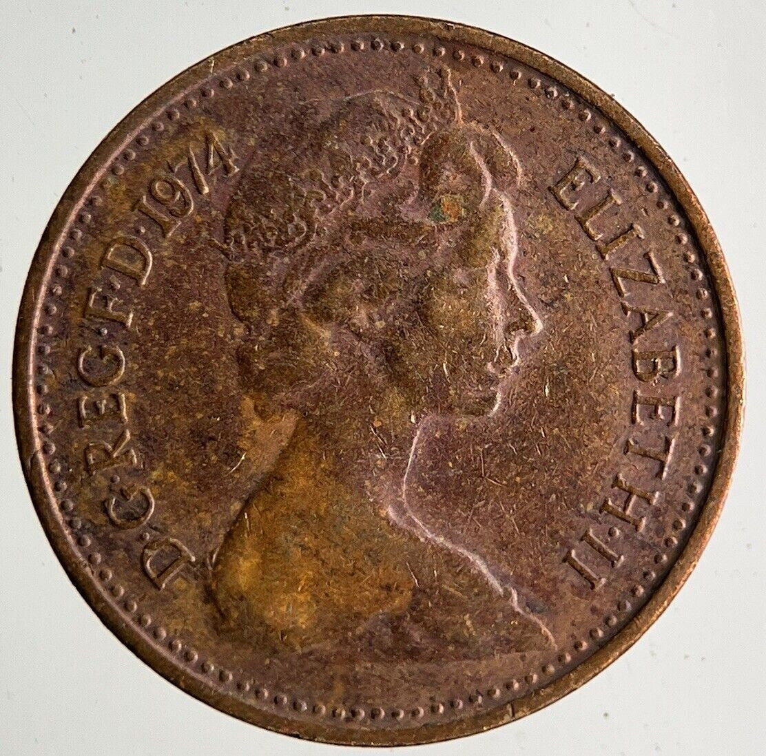 1974 Elizabeth II New 1/2 Half-Penny Coin | Very High Grade