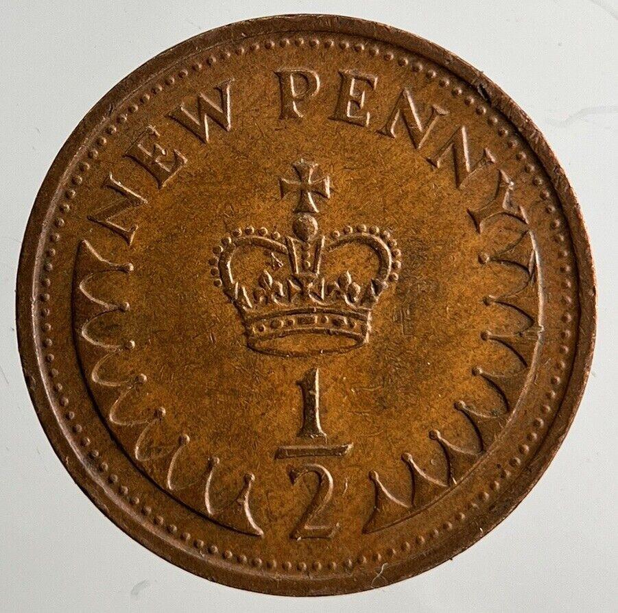 1974 Elizabeth II 2nd 1/2 Half New Penny Pence Coin | Fine Collectable Grade