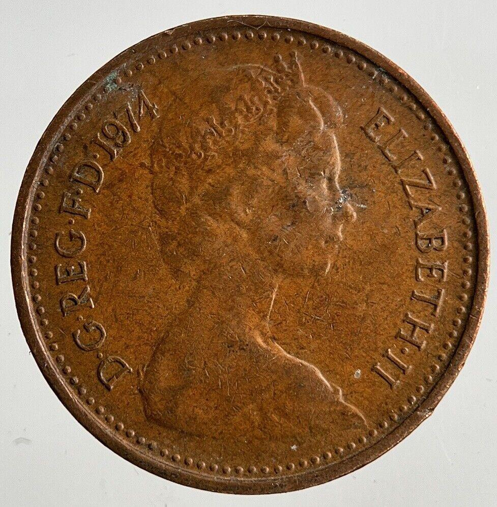 1974 Elizabeth II 2nd 1/2 Half New Penny Pence Coin | Fine Collectable Grade