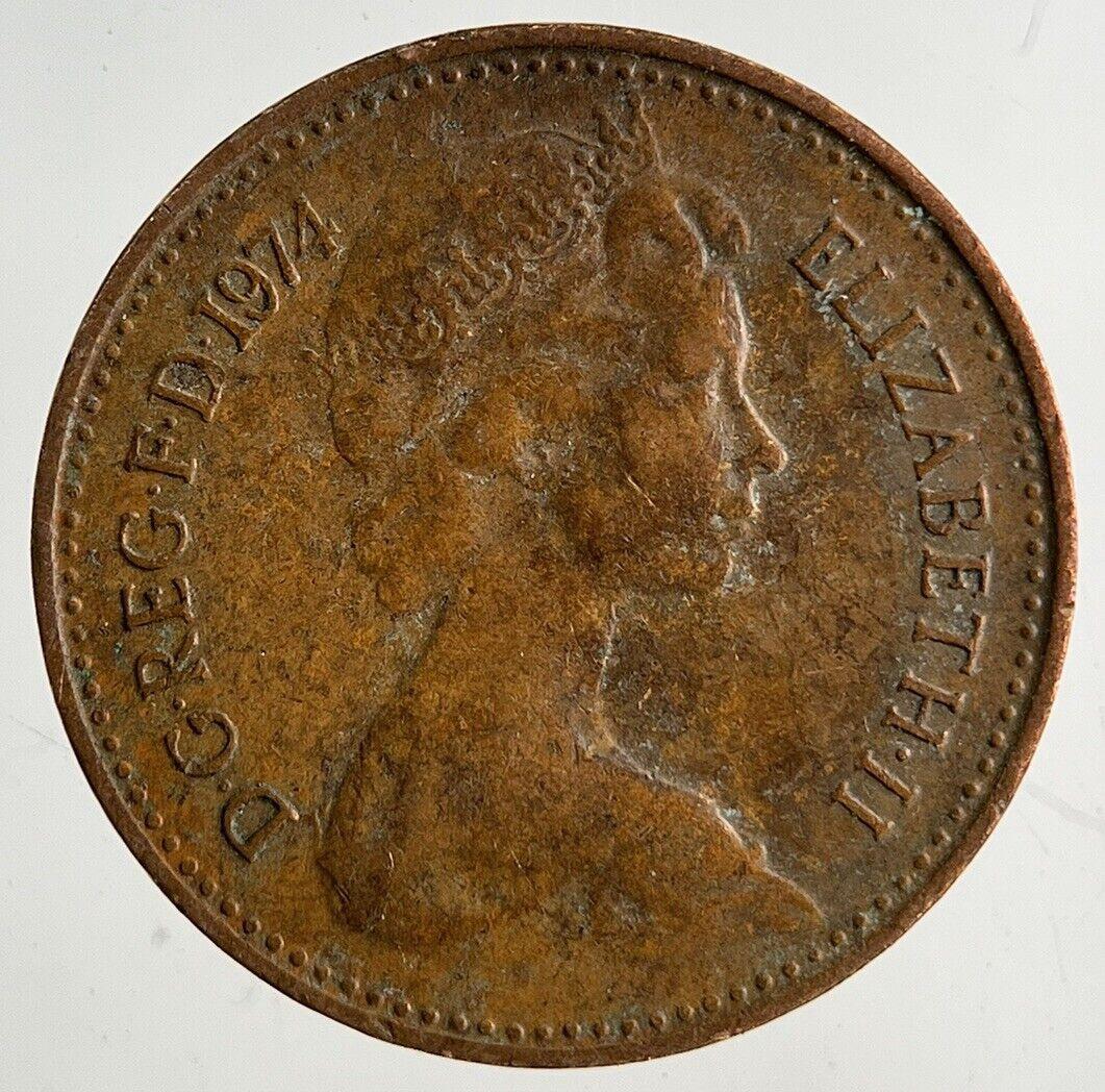 1974 Elizabeth II 2nd 1/2 Half New Penny Pence Coin | Fine Collectable Grade