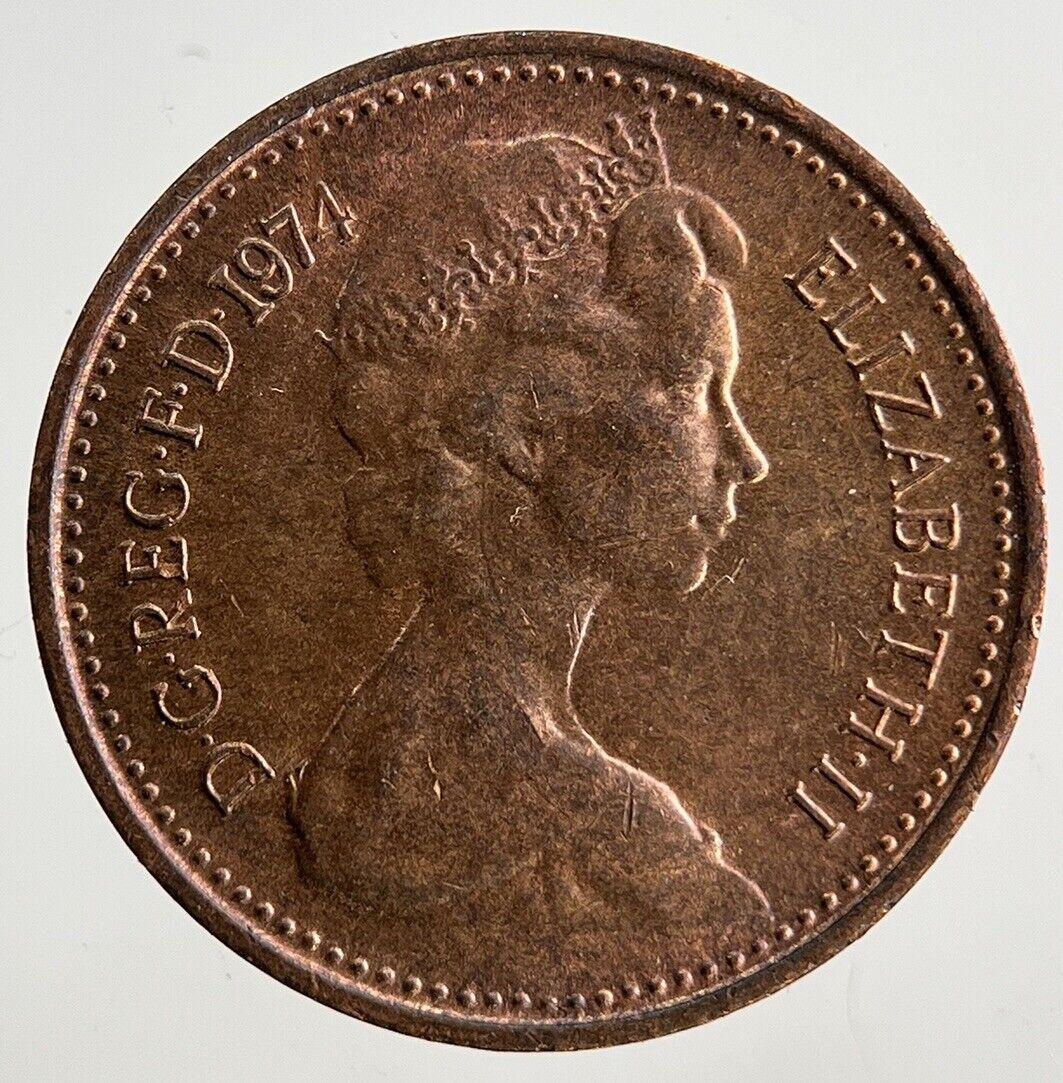 1974 Elizabeth II 2nd 1/2 Half New Penny Pence Coin | Fine Collectable Grade