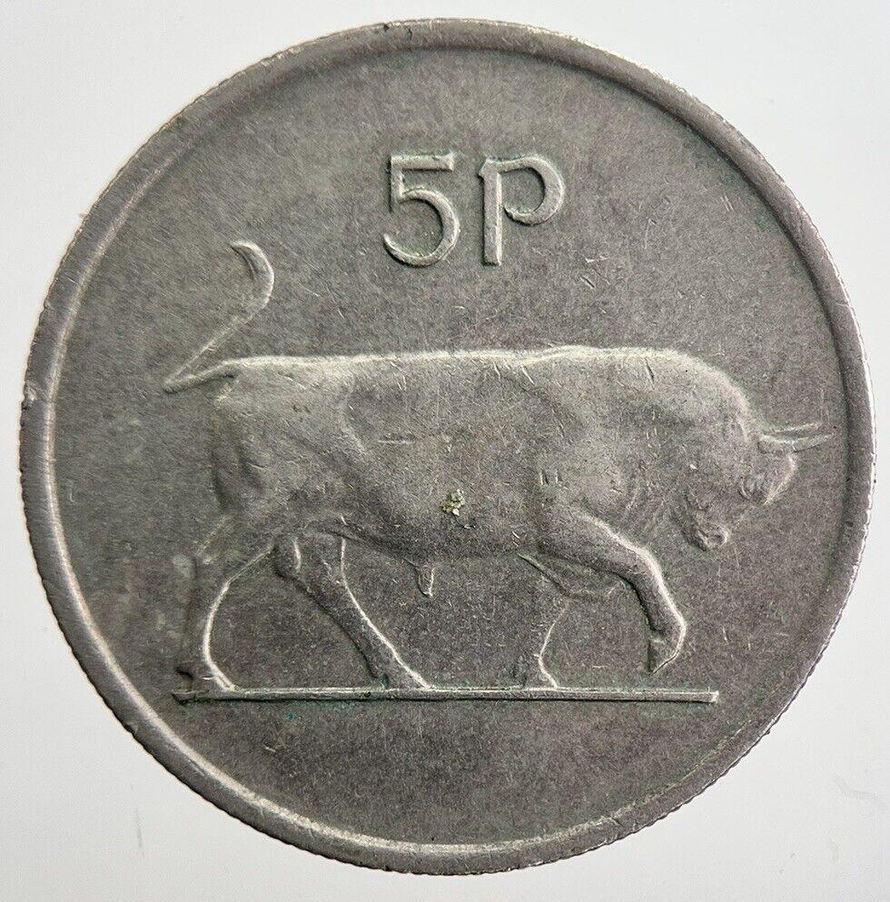 1975 Irish Bull 5p 5 Five-Pence Coin | Very High Grade | a7045