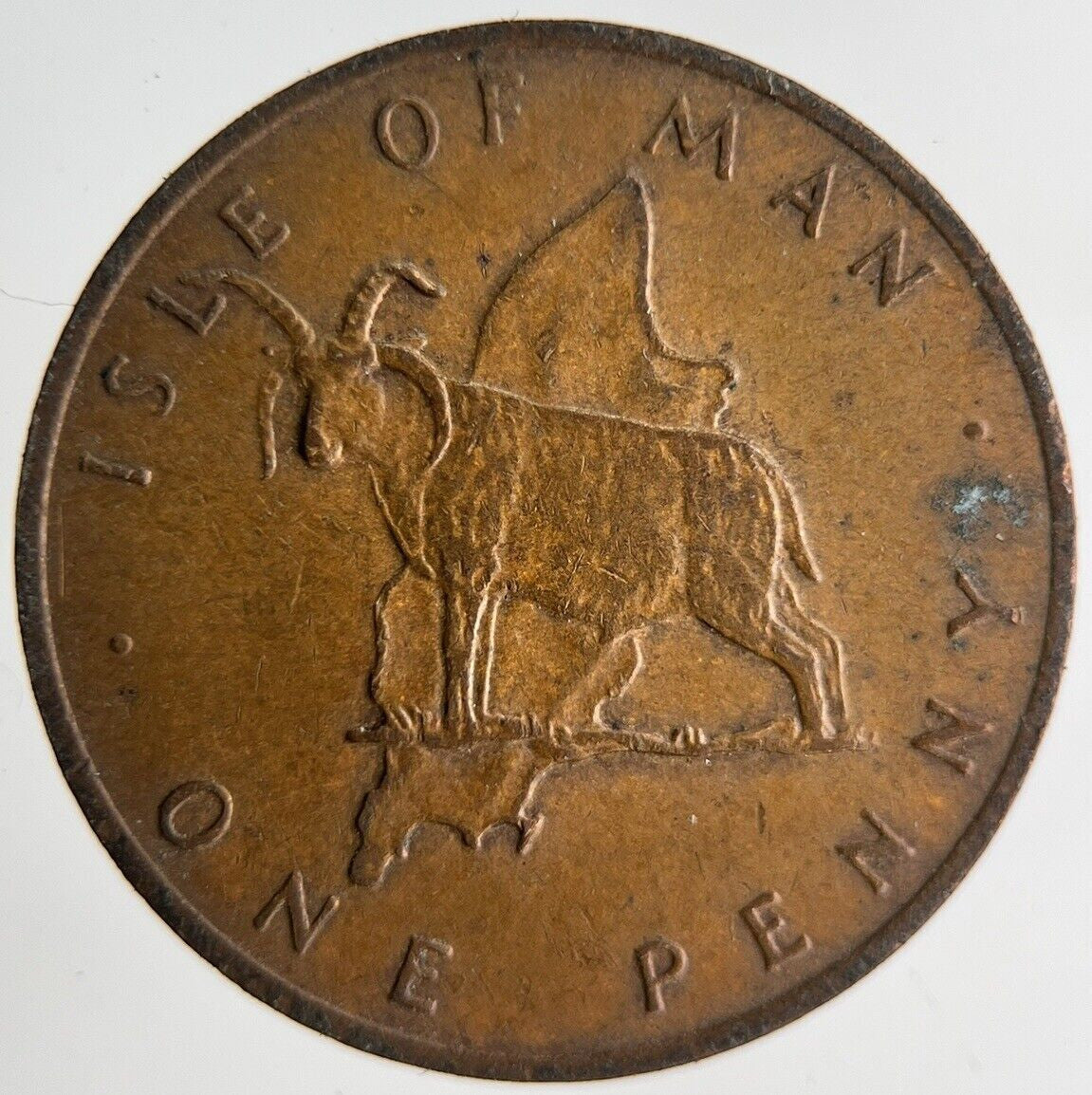 1976 Isle Of Man 1p One 1 Pence Coin | Fine Collectable Grade